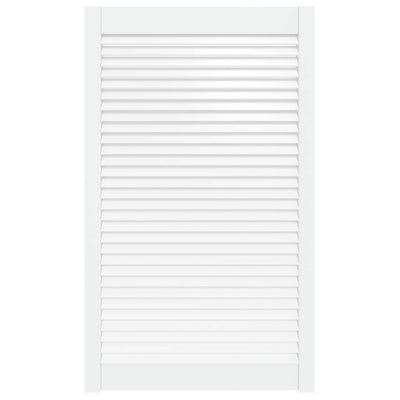 Vidaxl Schranktür mit Lamellen 99,3 x 59,4 cm Festkiefer weiß