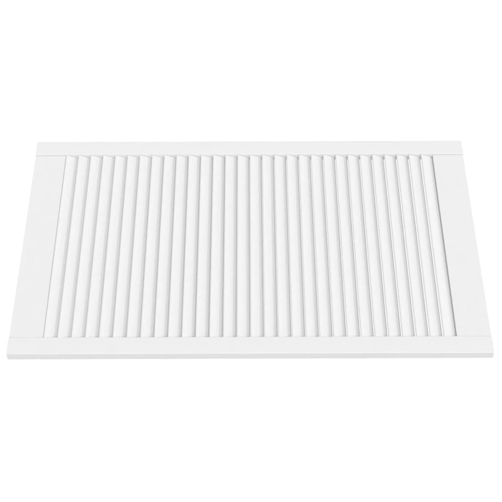 Vidaxl -Schranktüren mit Lamellen 4 Stcs 99,3x59.4 cm Kiefernholz Weiß weiß