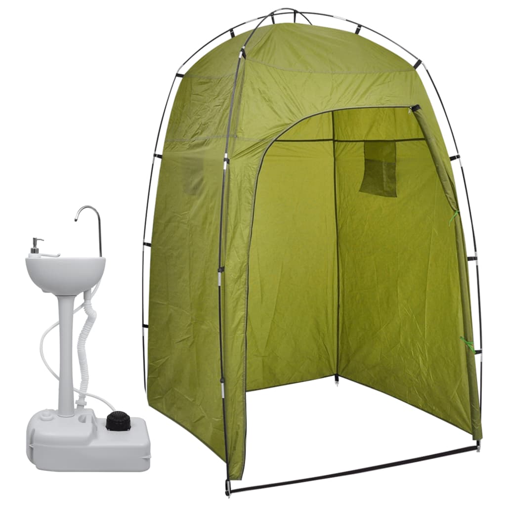 Vidaxl Camping -Wachs mit Zelt tragbar 20 l