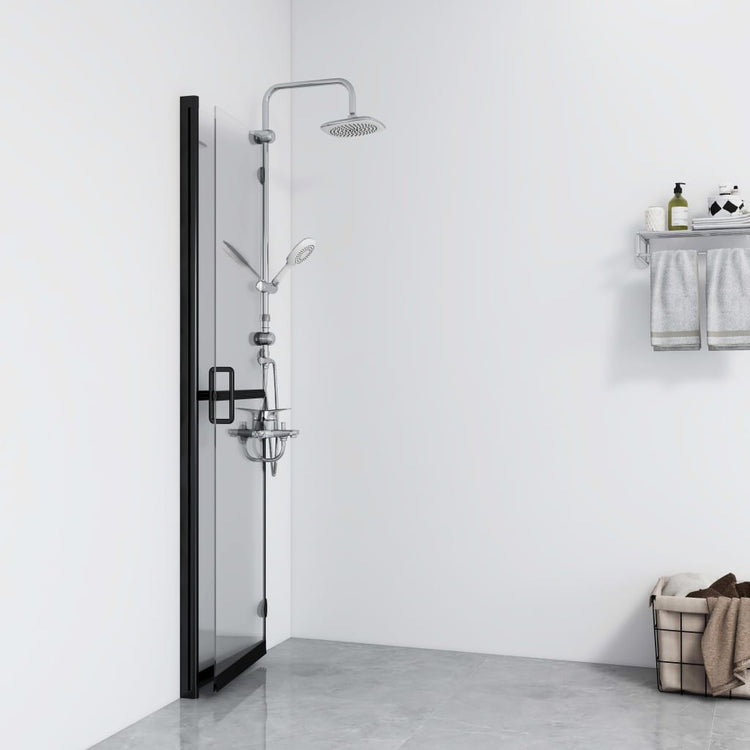 Vidaxl begehete Duschwand zusammenklappbar 80x190 cm ESG-Glas transparent