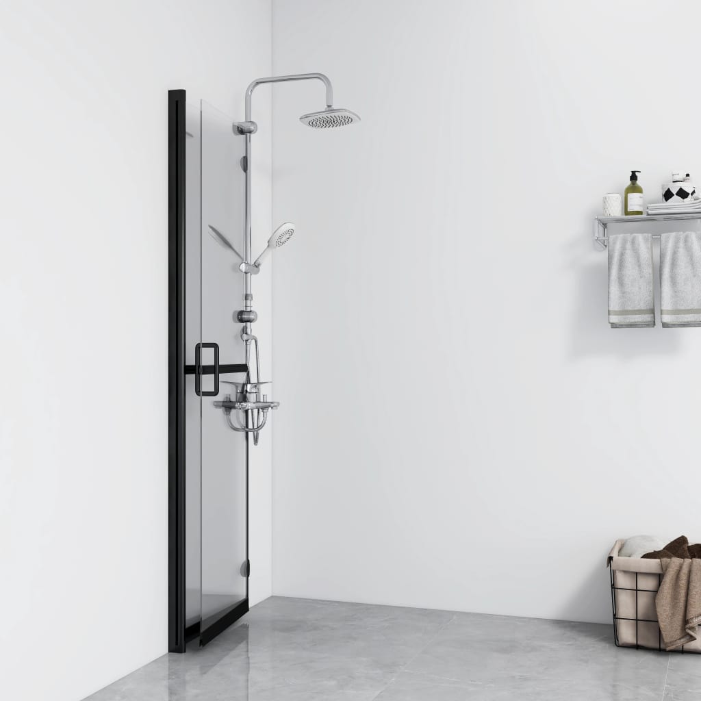 Vidaxl begehete Duschwand zusammenklappbar 100x190 cm ESG-Glas transparent