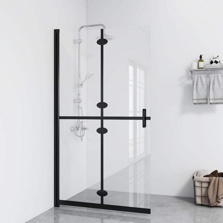 Vidaxl begehete Duschwand zusammenklappbar 110x190 cm ESG-Glas Transparent