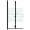 Vidaxl begehete Duschwand zusammenklappbar 70x190 cm ESG-Glas Halfmat