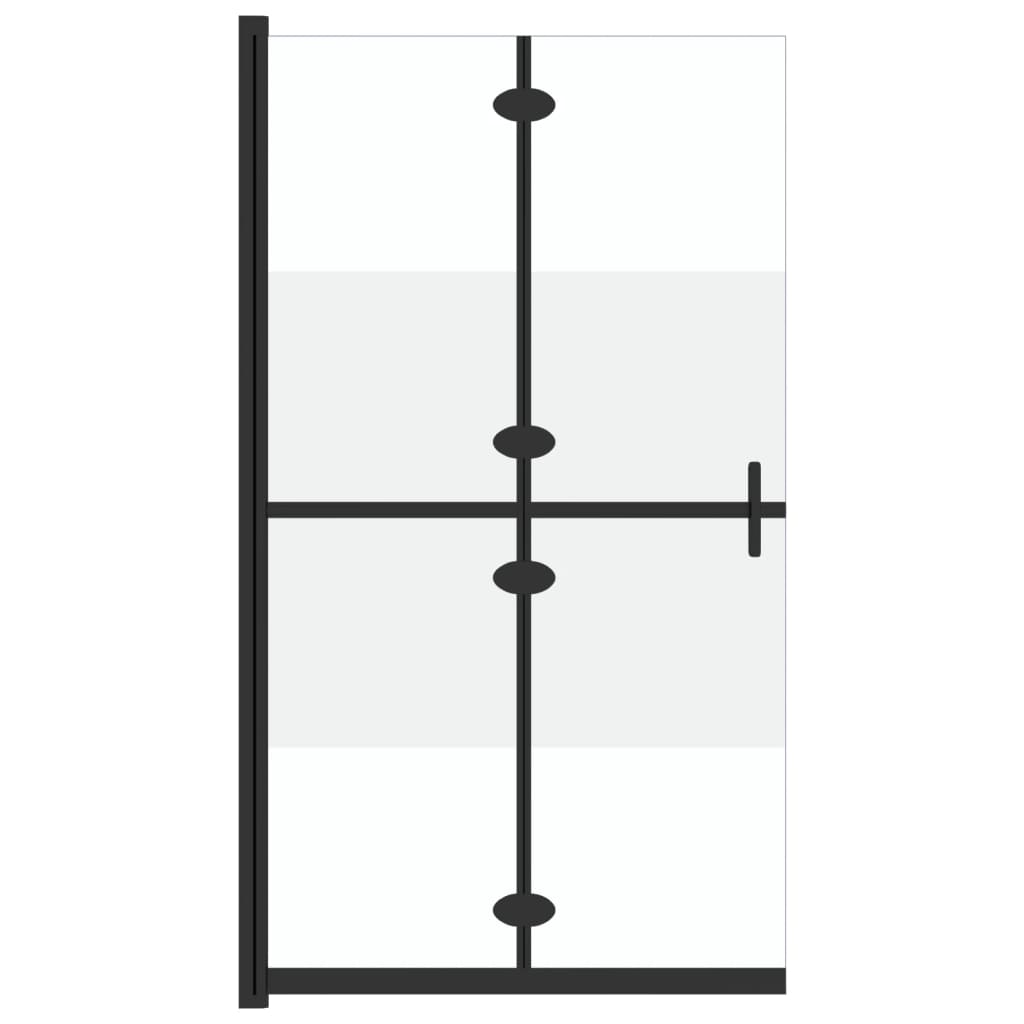 Vidaxl Walk-in Duschwand zusammenklappbar 80x190 cm ESG-Glas Halfmat