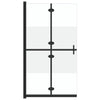 Vidaxl begehete Duschwand zusammenklappbar 110x190 cm Esg-Glas Halfmat