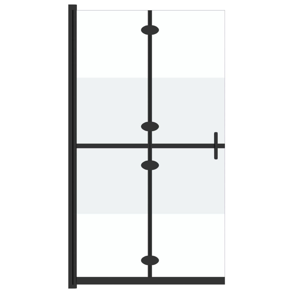 Vidaxl begehete Duschwand zusammenklappbar 120x190 cm ESG-Glas Halfmat