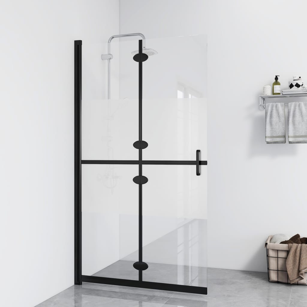 Vidaxl begehete Duschwand zusammenklappbar 120x190 cm ESG-Glas Halfmat