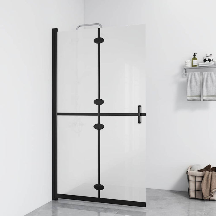 Vidaxl begehete Duschwand zusammenklappbar 70x190 cm ESG-Glas-Matte
