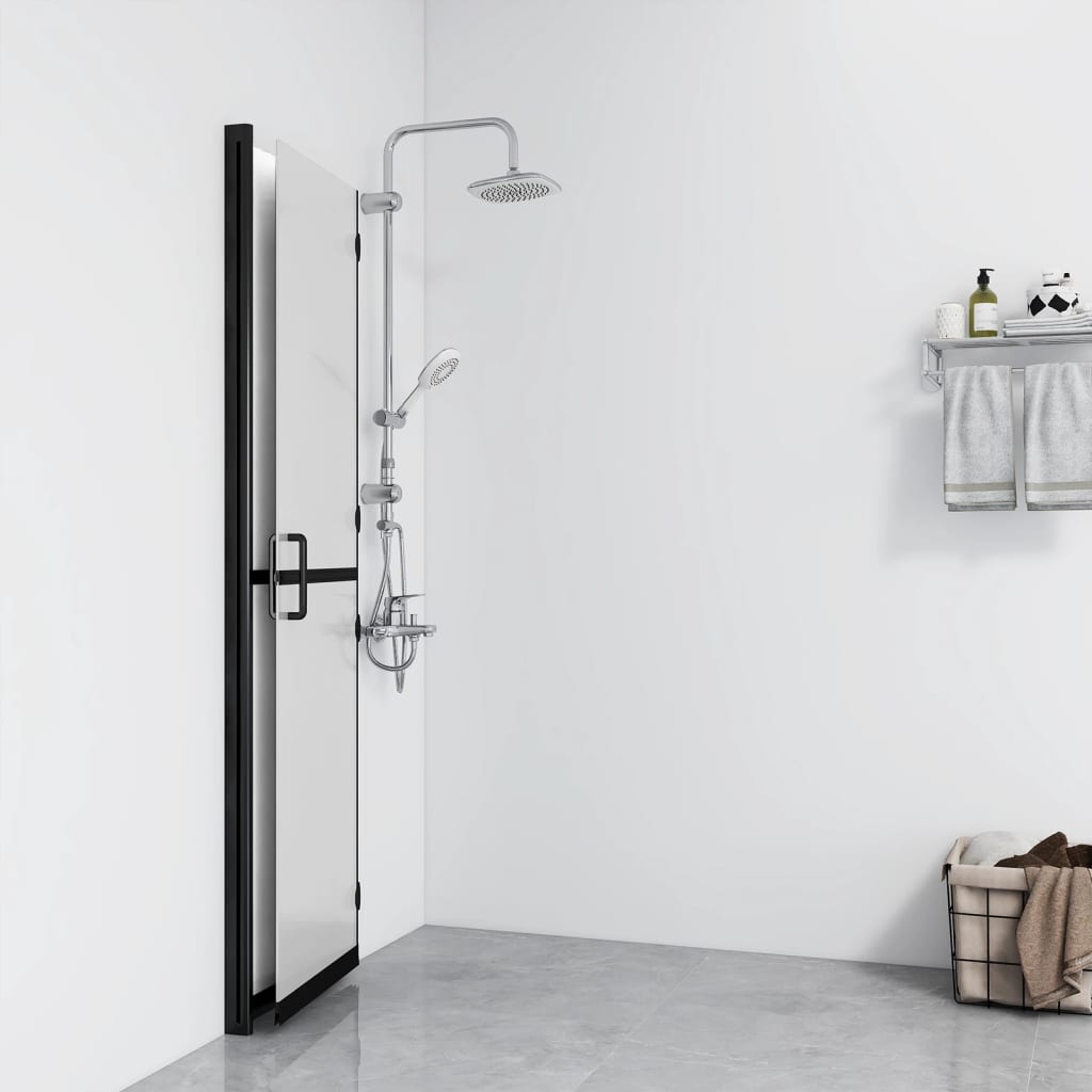 Vidaxl begehete Duschwand zusammenklappbar 80x190 cm ESG-Glas Matte