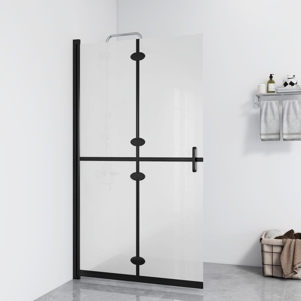 Vidaxl begehete Duschwand zusammenklappbar 80x190 cm ESG-Glas Matte