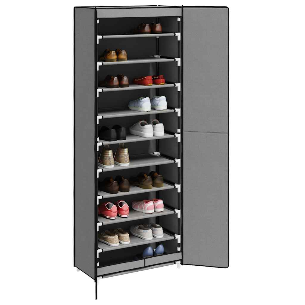 Vidaxl Schuhschrank 60x30x166 cm Stoff grau