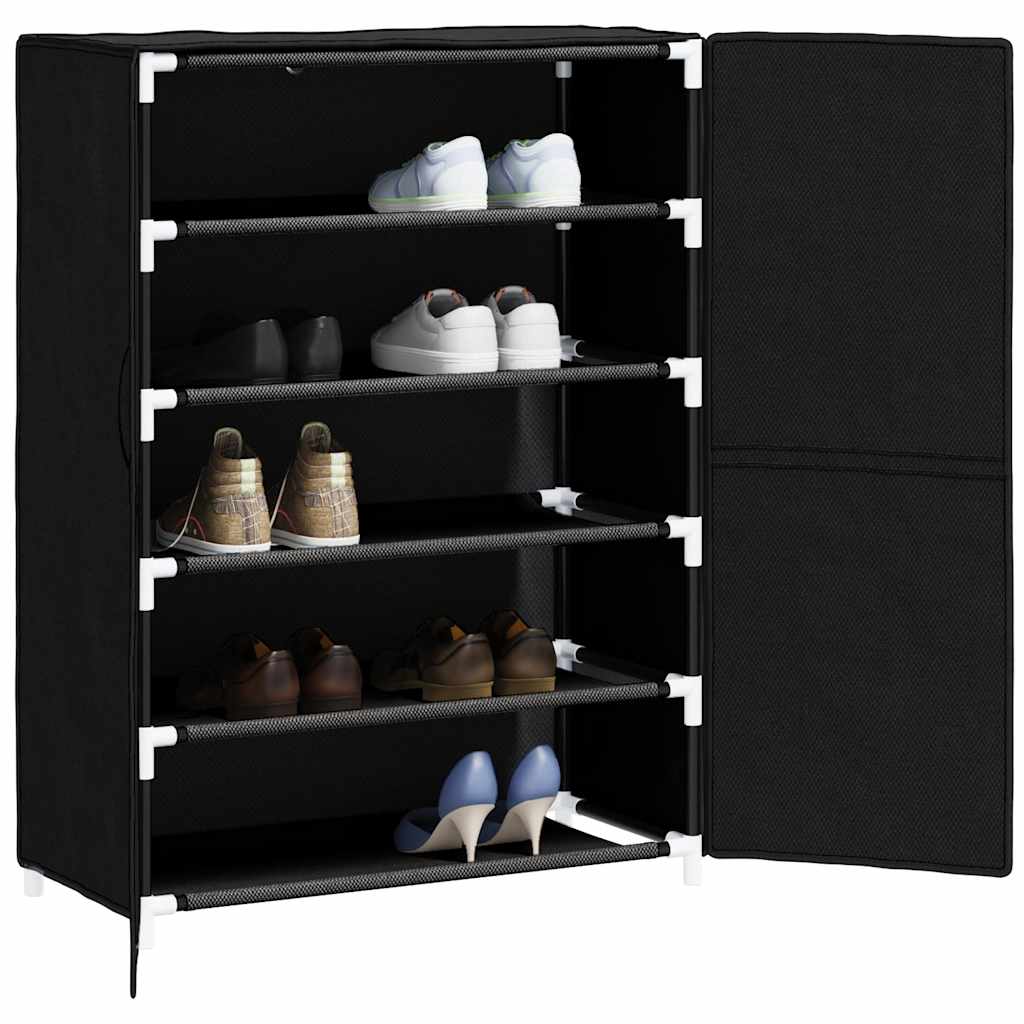 Vidaxl Schuhschrank 60x30x90 cm Stoff schwarz