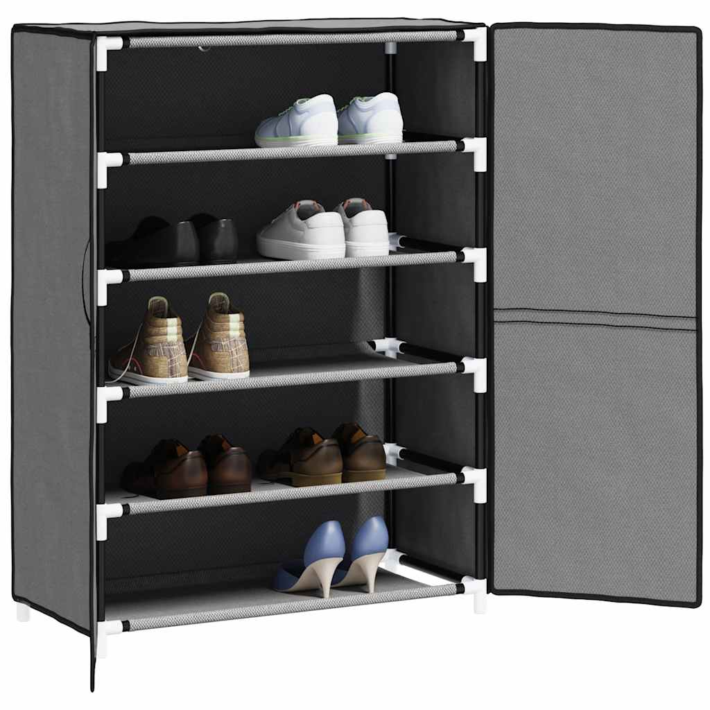 Vidaxl Schuhschrank 60x28x90 cm Stoff grau