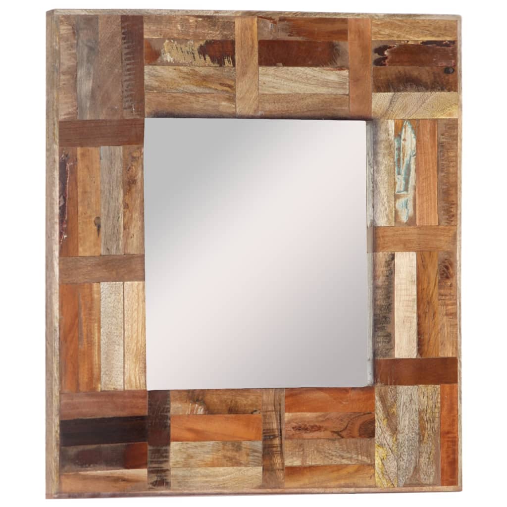 Vidaxl Wandspiegel 50x50 cm Festes Recyclingholz