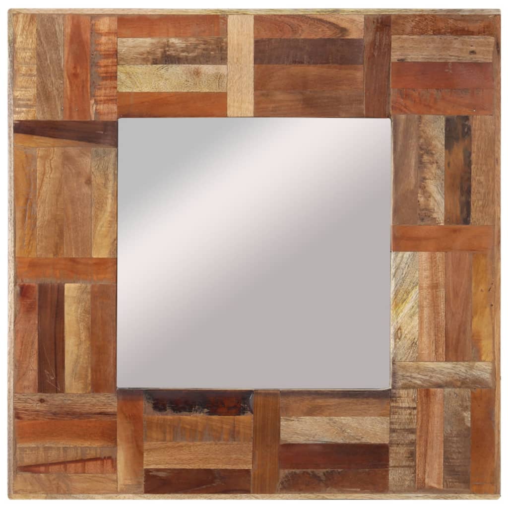 Vidaxl Wandspiegel 50x50 cm Festes Recyclingholz