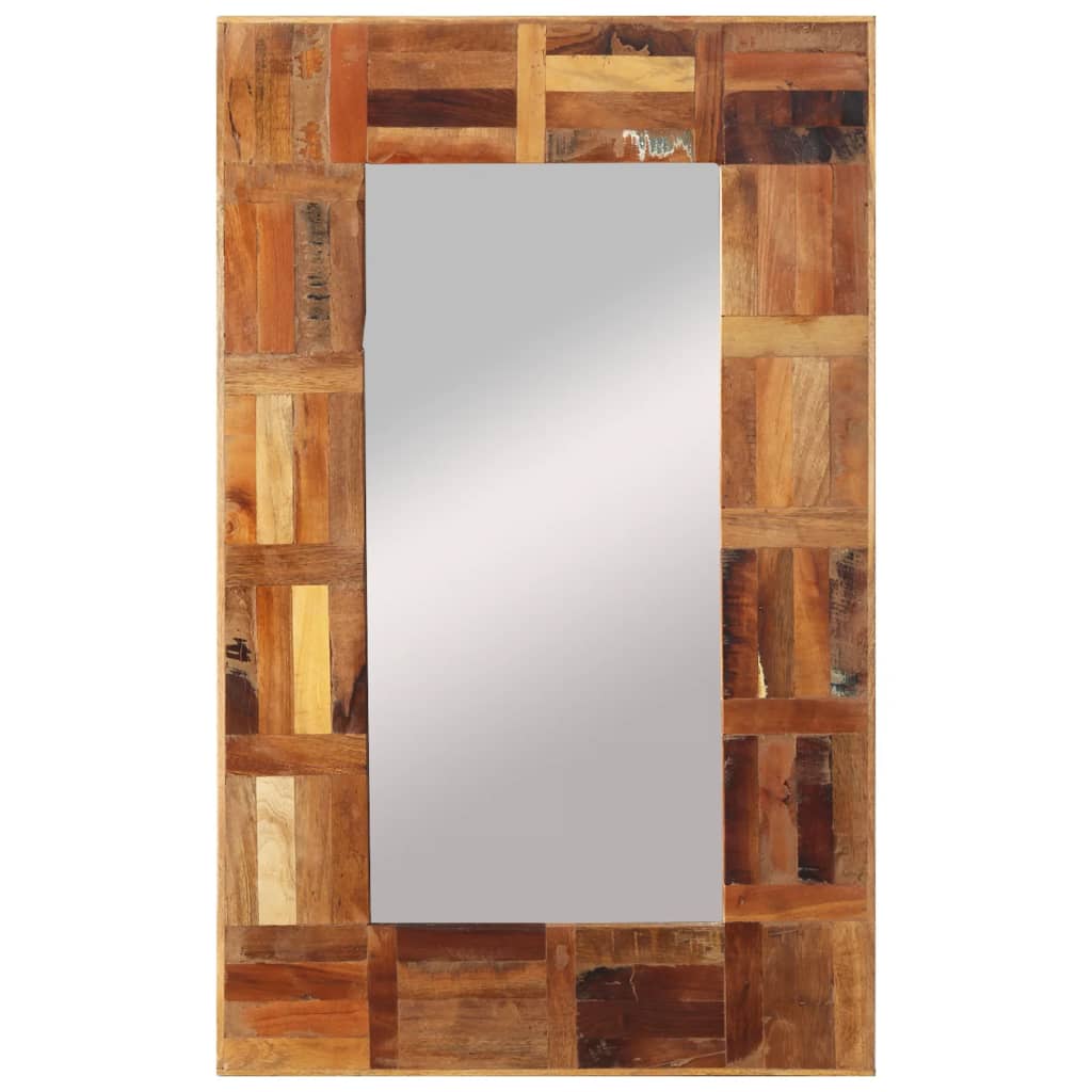 Vidaxl -Wandspiegel 50x80 cm Festes Recyclingholz