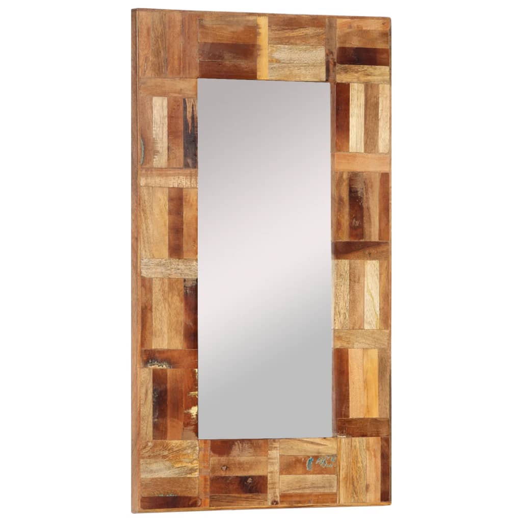 Vidaxl -Wandspiegel 50x80 cm Festes Recyclingholz