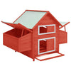 Vidaxl Chicken Coop 150x96x110 cm Festkiefer Rot und Weiß