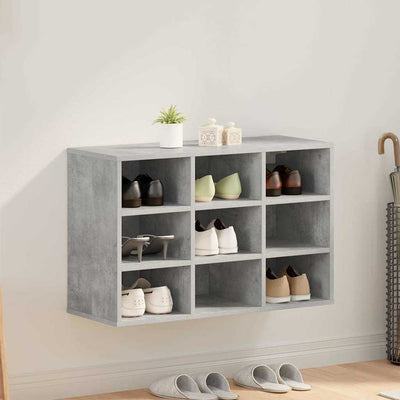 Vidaxl Schuhschrank betongrau 77,5 x 30 x 51 cm Holzwerkstoff