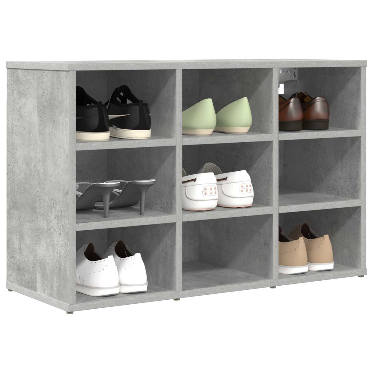 Vidaxl Schuhschrank betongrau 77,5 x 30 x 51 cm Holzwerkstoff