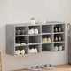 Vidaxl Schuhschrank mit Regal betongrau 103 x 30 x 51 cm Holzwerkstoff
