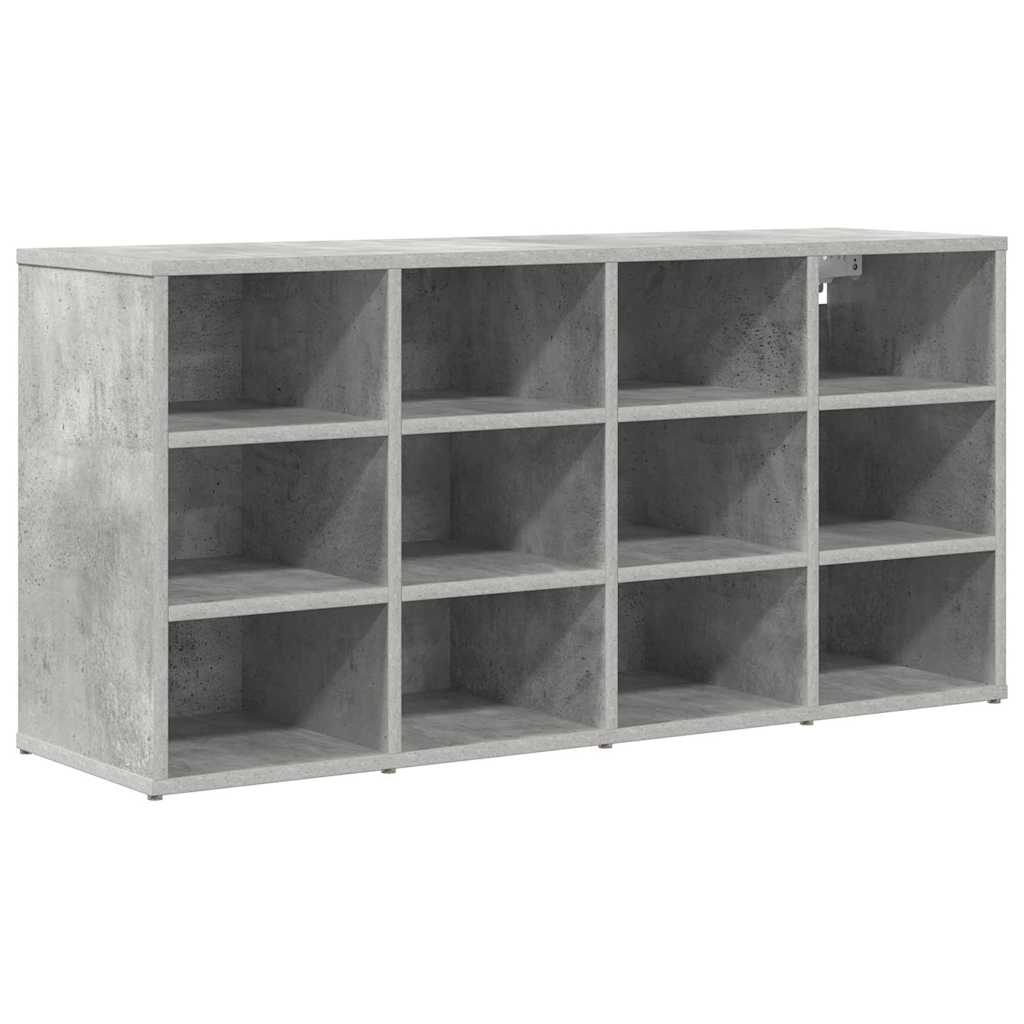 Vidaxl Schuhschrank mit Regal betongrau 103 x 30 x 51 cm Holzwerkstoff
