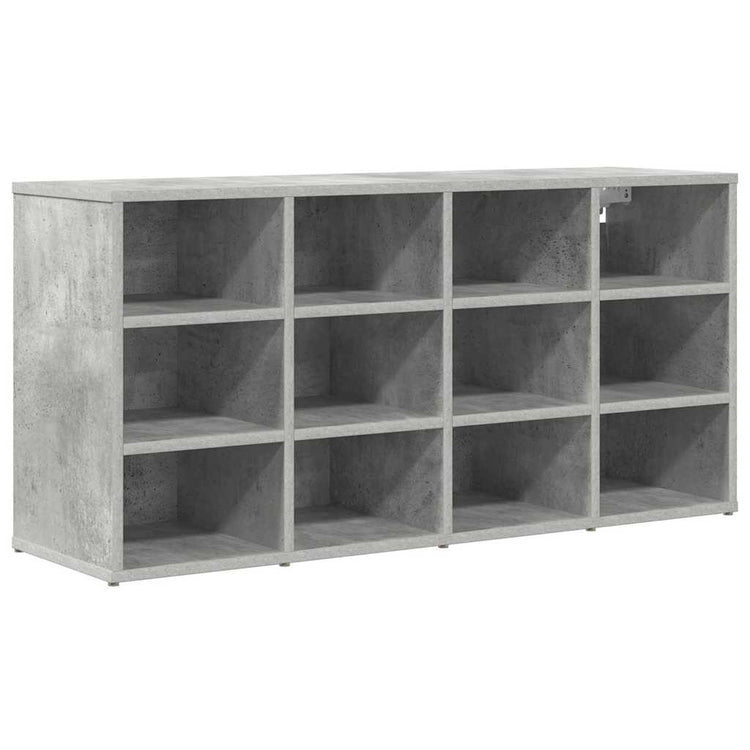 Vidaxl Schuhschrank mit Regal betongrau 103 x 30 x 51 cm Holzwerkstoff