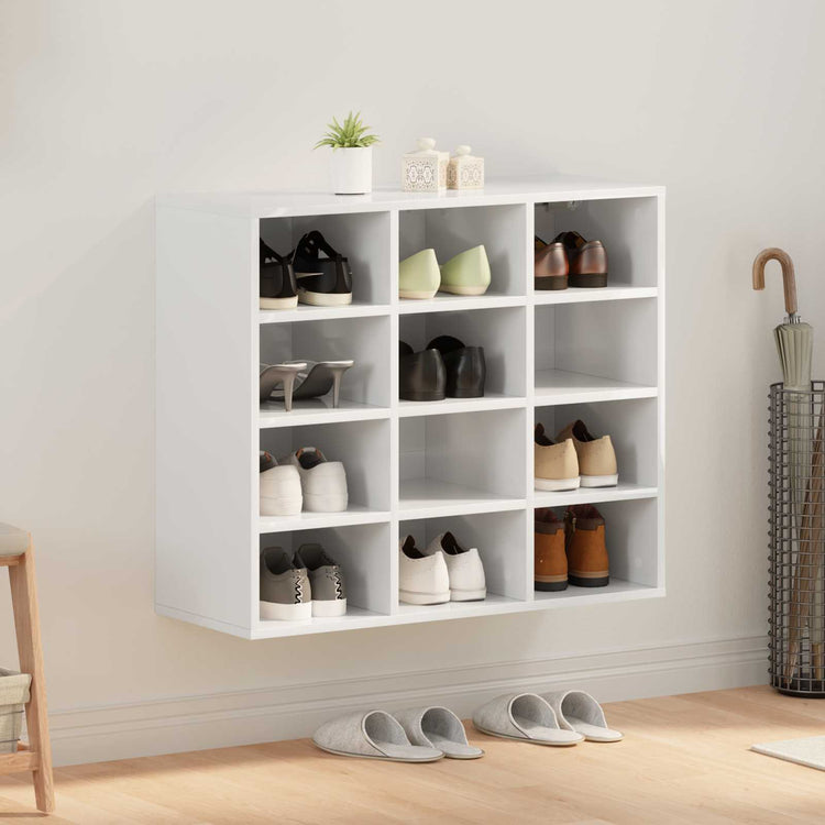 Vidaxx Schuhschrank mit Regal weiß 77,5 x 30 x 67 cm Holzwerkstoff