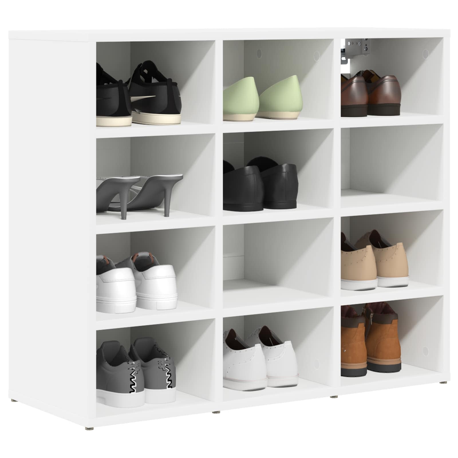 Vidaxx Schuhschrank mit Regal weiß 77,5 x 30 x 67 cm Holzwerkstoff