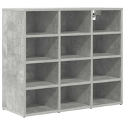 Vidaxl Schuhschrank Betongrau 77,5 x 30 x 67 cm fertiges Holz - afbeelding 2