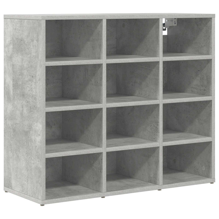 Vidaxl Schuhschrank Betongrau 77,5 x 30 x 67 cm fertiges Holz