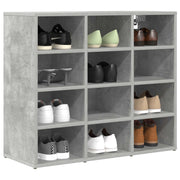 Vidaxl Schuhschrank Betongrau 77,5 x 30 x 67 cm fertiges Holz - afbeelding 3