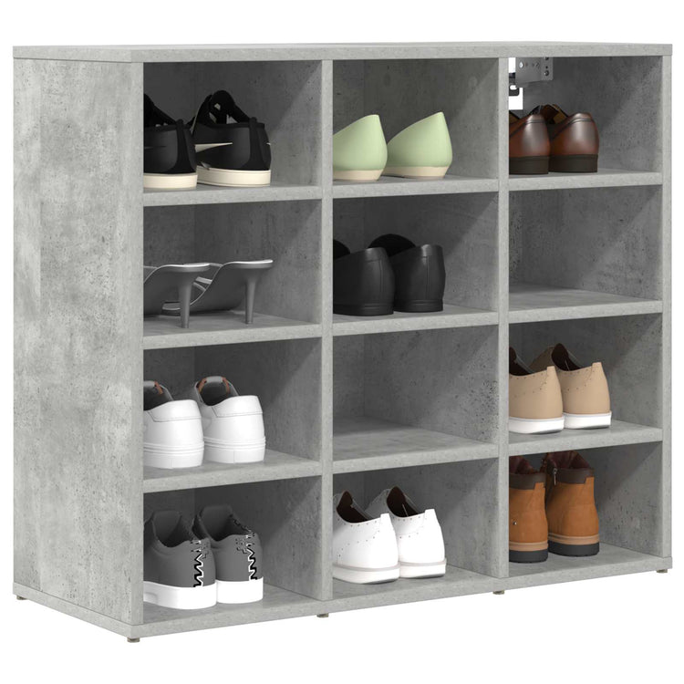 Vidaxl Schuhschrank Betongrau 77,5 x 30 x 67 cm fertiges Holz