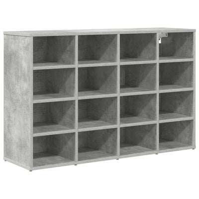 Vidaxl Schuhschrank mit Regal betongrau 103 x 30 x 67 cm Holzwerkstoff