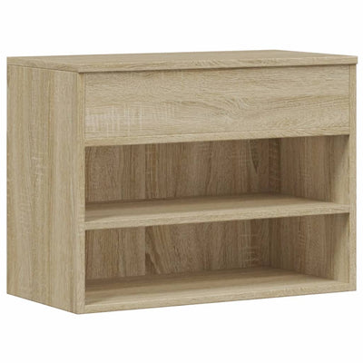 Vidaxl Schuhe Bank 60x30x45 cm verarbeitetes Holz Sonoma Eiche farbig
