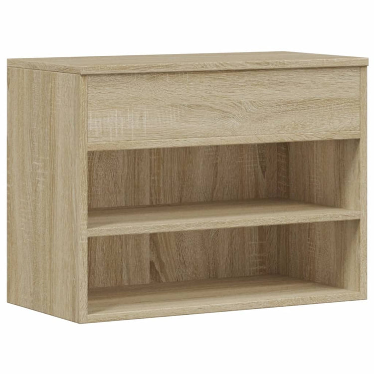 Vidaxl Schuhe Bank 60x30x45 cm verarbeitetes Holz Sonoma Eiche farbig