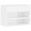 Vidaxl Schuhe Bank 60x30x45 cm verarbeitetes Holz Hochglanz weiß