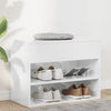 Vidaxl Schuhe Bank 60x30x45 cm verarbeitetes Holz Hochglanz weiß
