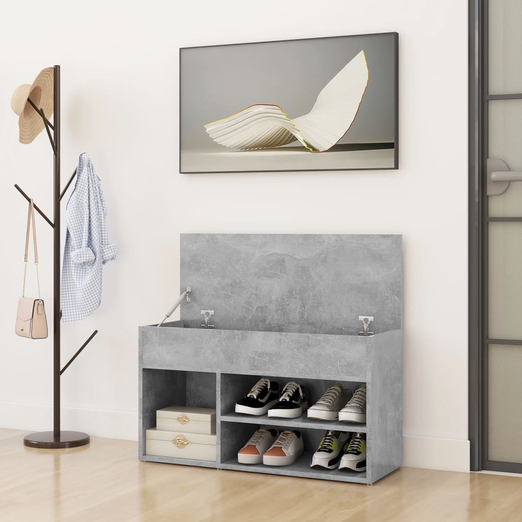 Vidaxl Schuhe Bank 80x30x45 cm verarbeiteter Holzbetrijs