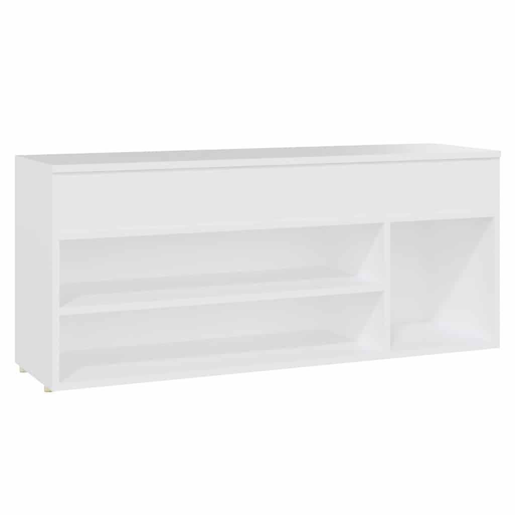 Vidaxl Schuhe Bank 105x30x45 cm verarbeitetes Holz weiß