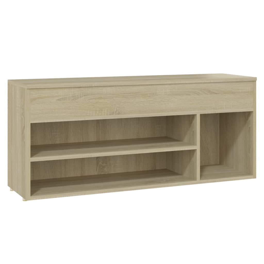 Vidaxl Schoenbank 105x30x45 cm verarbeitetes Holz Sonoma Eich