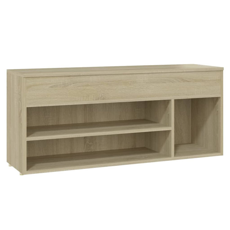 Vidaxl Schoenbank 105x30x45 cm verarbeitetes Holz Sonoma Eich
