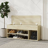 Vidaxl Schoenbank 105x30x45 cm verarbeitetes Holz Sonoma Eich