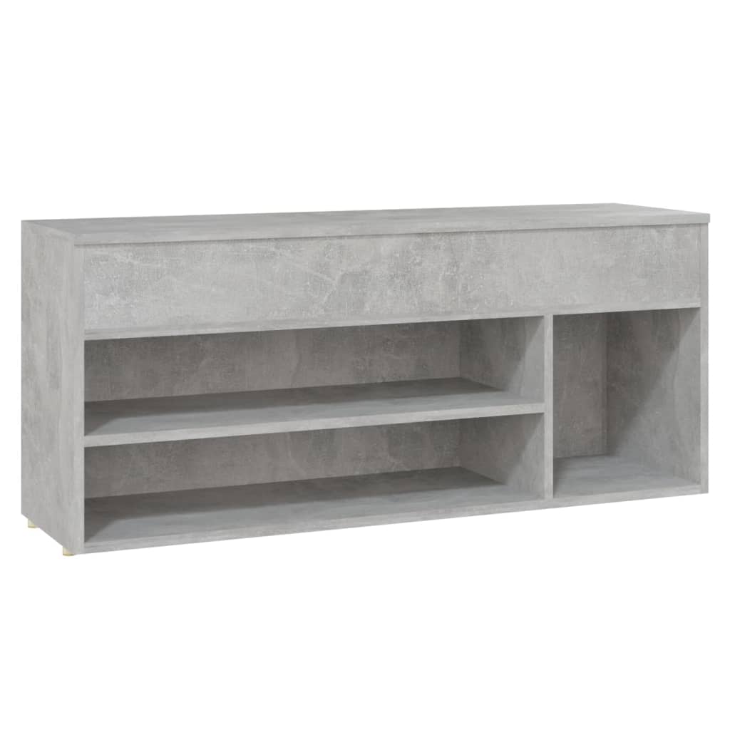 Vidaxl Schuhe Bank 105x30x45 cm verarbeiteter Holzbetongrijs