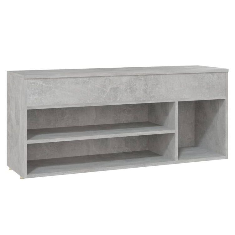 Vidaxl Schuhe Bank 105x30x45 cm verarbeiteter Holzbetongrijs