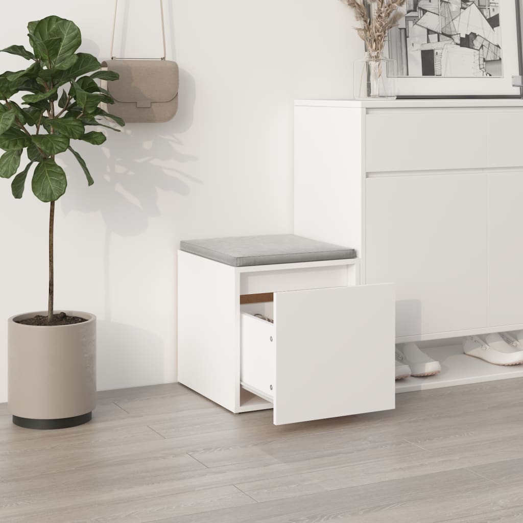 VIDAXL -Speicherbox mit Schublade 40,5 x 40 x 40 cm verarbeitetes Holz weiß
