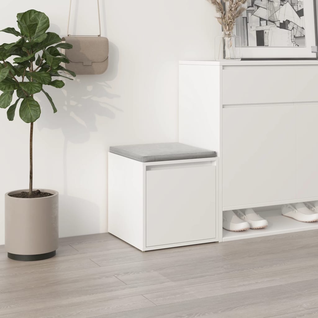 VIDAXL -Speicherbox mit Schublade 40,5 x 40 x 40 cm verarbeitetes Holz weiß
