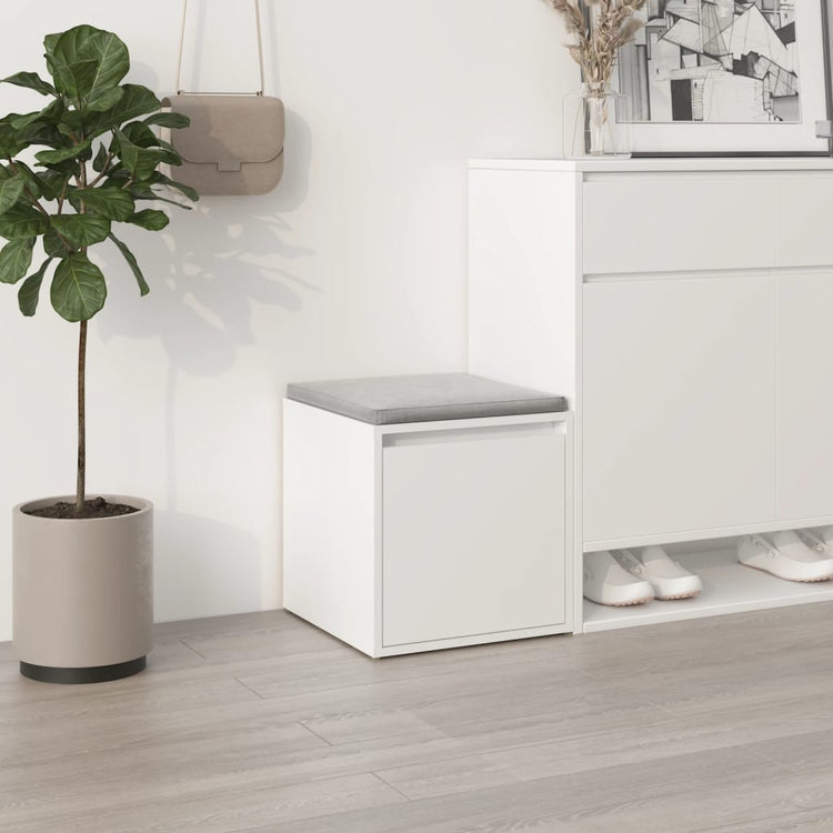 VIDAXL -Speicherbox mit Schublade 40,5 x 40 x 40 cm verarbeitetes Holz weiß