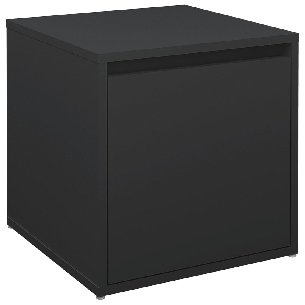 VIDAXL -Speicherbox mit Schublade 40,5 x 40 x 40 cm verarbeitetes Holz schwarz