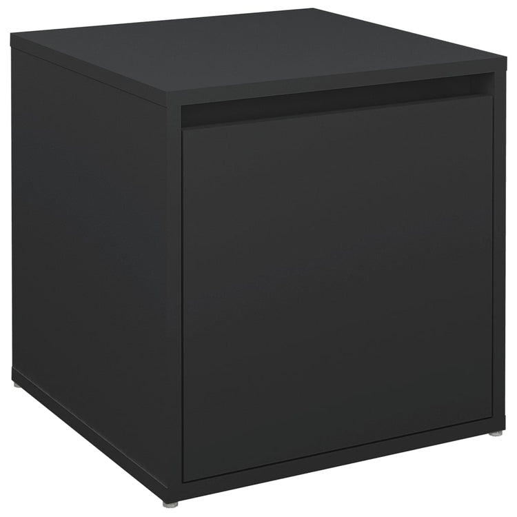 VIDAXL -Speicherbox mit Schublade 40,5 x 40 x 40 cm verarbeitetes Holz schwarz